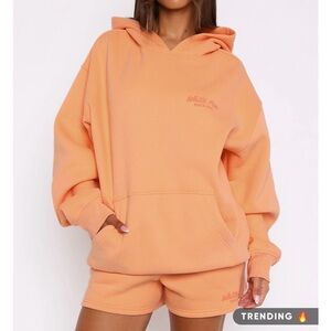 White Fox Boutique Sweatshirt and Shorts Set